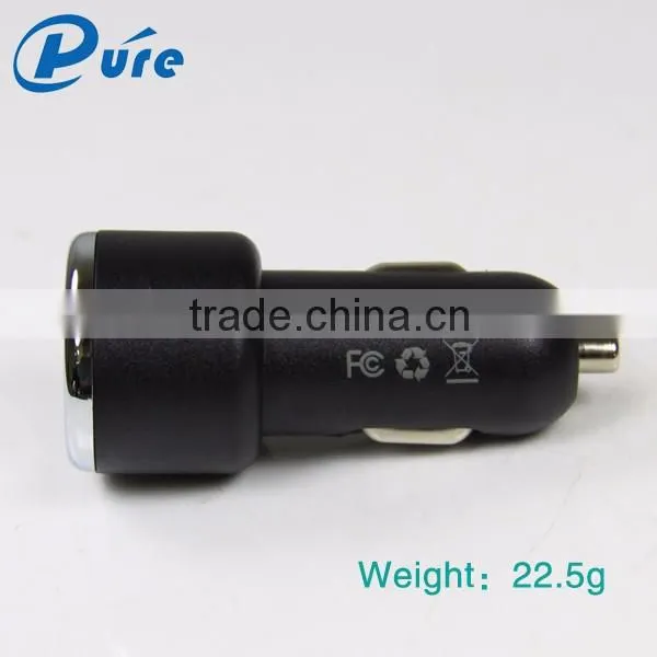 2016 Newest Electric Car Charger Radio Type Two Ports USB Radio Car Charger Power Supply