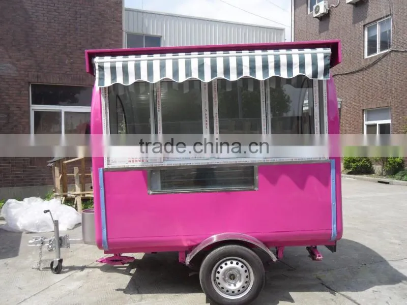 Snack Machine for food cart manufacturer philippines/ steel mobile fryer food cart with one year warranty / new bike food cart