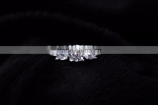 Wholesale Latest Design Rings rose real gold alloy zircon Jewellery Ring
