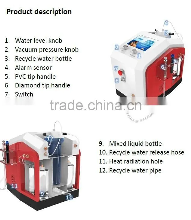 Newest Skin Cleaning Water Peeling Diamond Dermabrasion Machine with CE