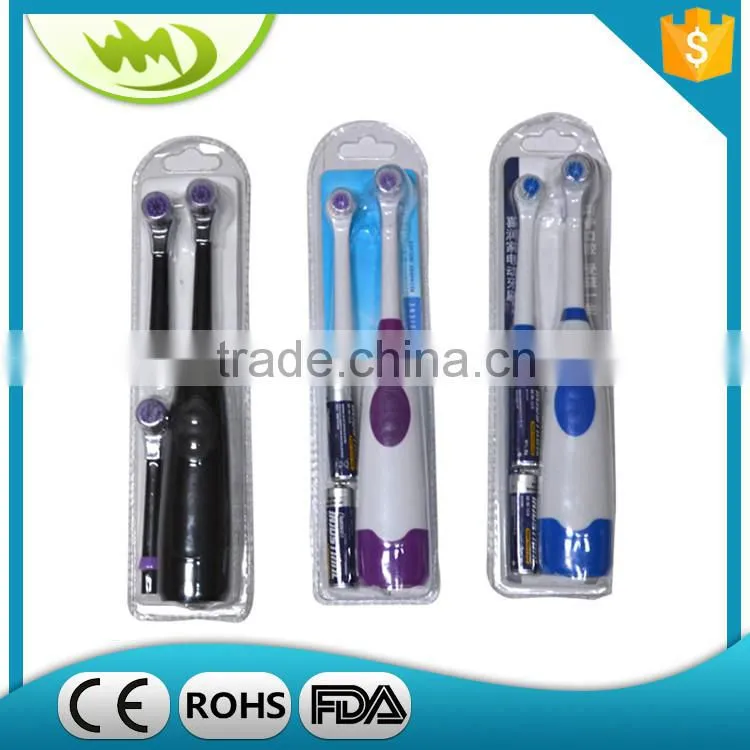 Multi-color mini electrical toothbrush prices with 2-AA batteries