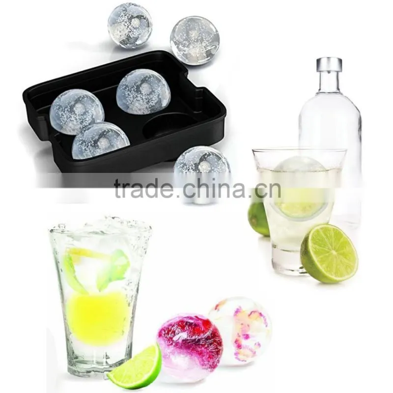Factory Direct Price Food Grade 4 Cavity Ball Silicone Ice Ball Maker Mould