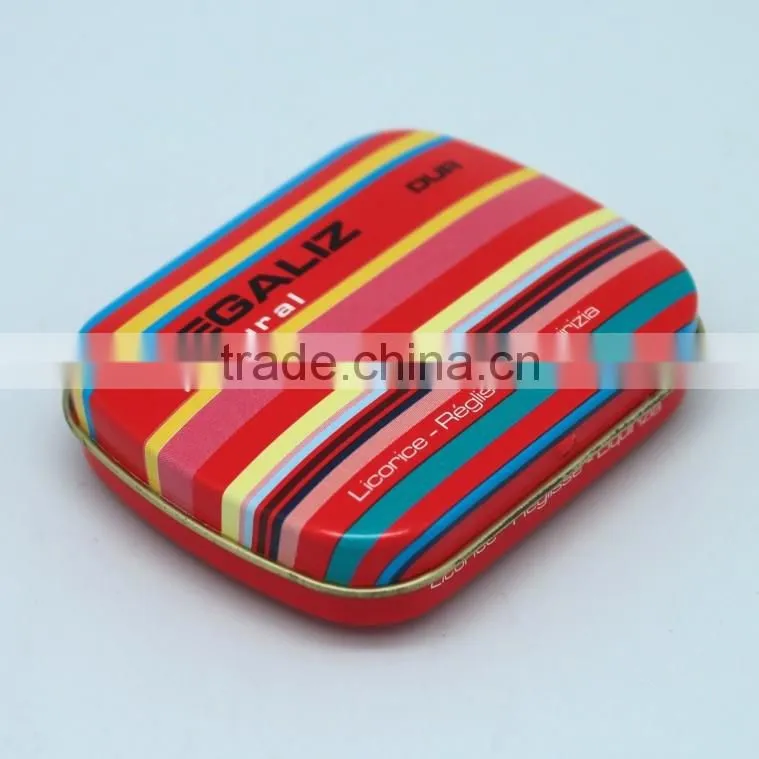 China Shenzhen wholesale 4C printing metal tin small mint candy box