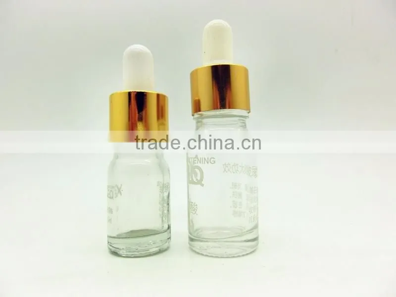 5ml 10ml mini clear glass essential oil liquid empty bottle with rubber stopper