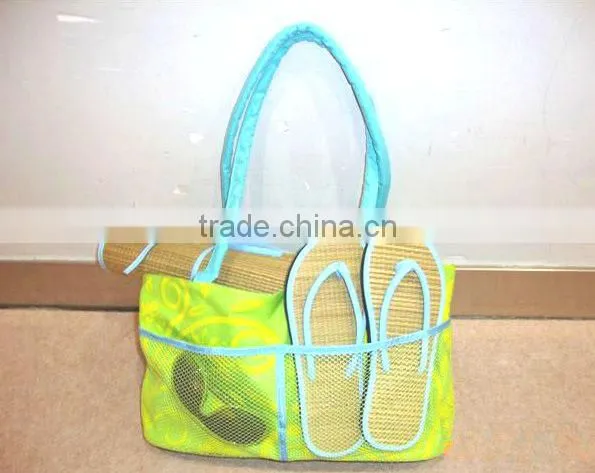 beach straw mat set