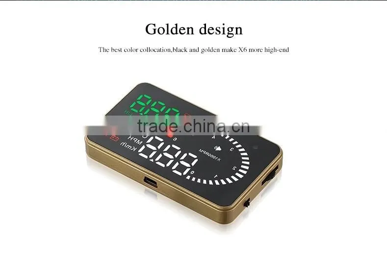 3 Inch X6 GPS car hud OBD2 head up display system