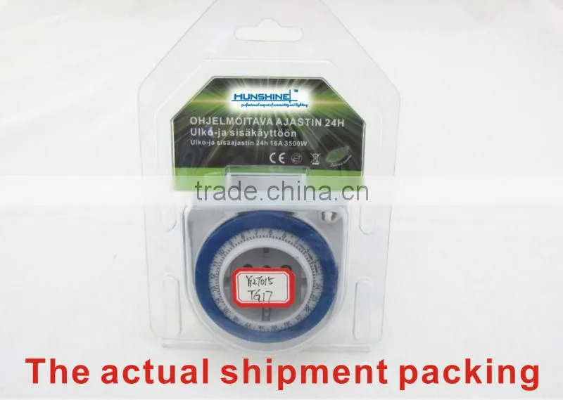 24 hour progamme waterproof mechanical timer switch with sgs