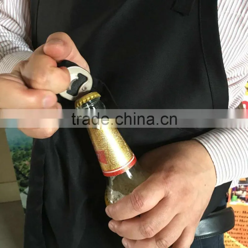 Wholesale advertising BBQ Apron with bottle opener