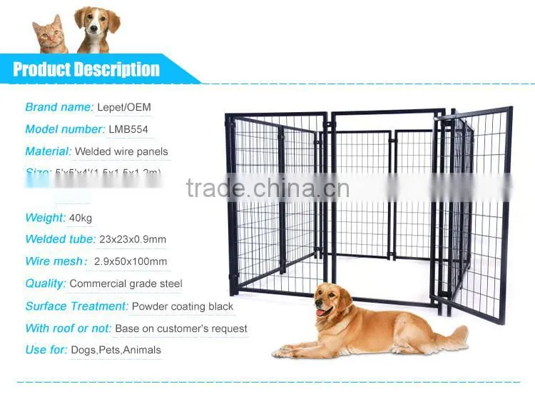 Manufacturer wholesale welded tube Do It Yourself Dog Kennel Pet dog Resort Kennel