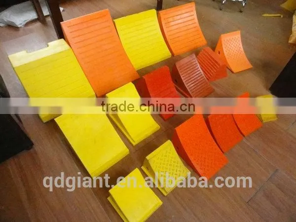 Polyurethane orange red color wheel chock