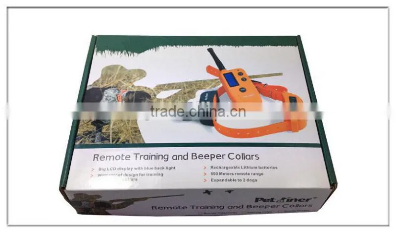 For 2 dogs collar PET TRAINER Hunter Beeper Dog Training Collar waterproof 1 transm+2 collar+2 receiver+2 beeper