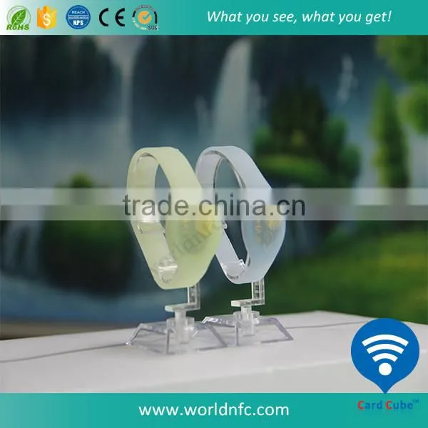 ISO 14443A HF Chip waterproof RFID Silicone wristband / NFC silicone bracelet -NTAG 213