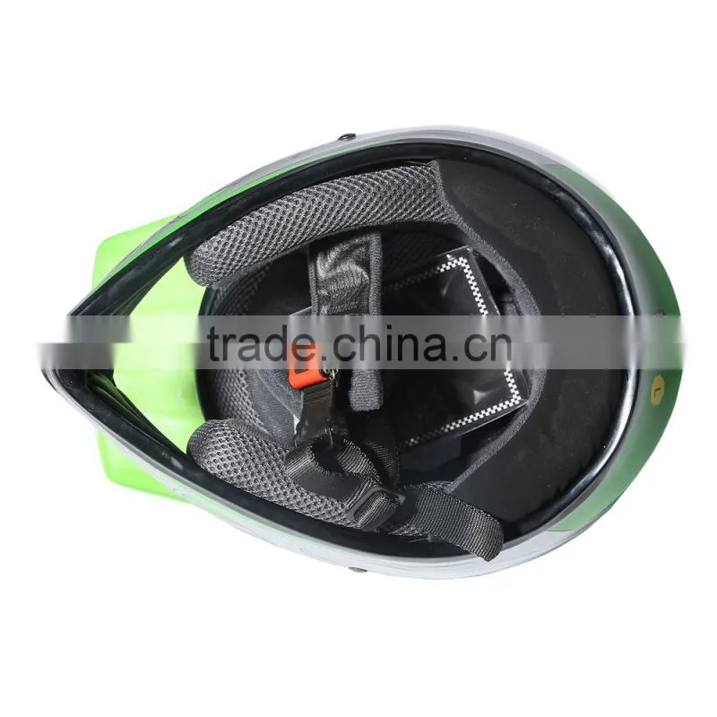 DOT Youth Green Flame for Dirt Bike for ATV Motocross Offroad Helmet MX+GogglesS M L New