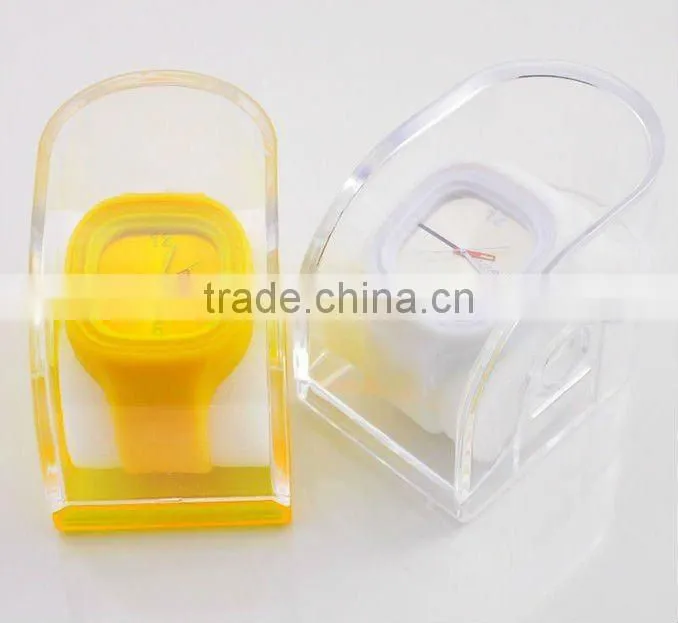 Top quality silicone jelly watch with led blinking light