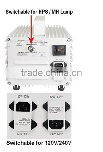 grow light electronic box for HPS600W Convertible Magnetic ballast