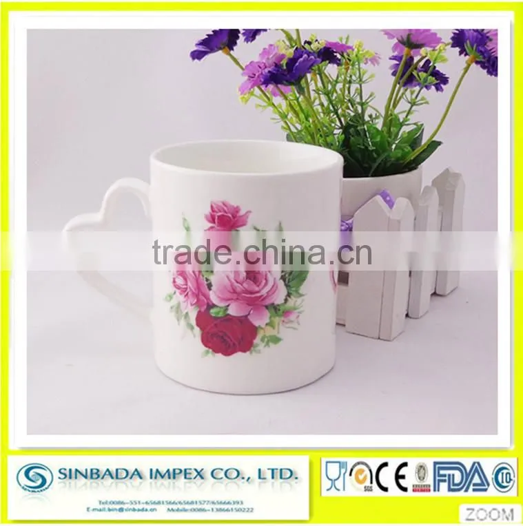 ceramic type A/B grade color changing thermos mug