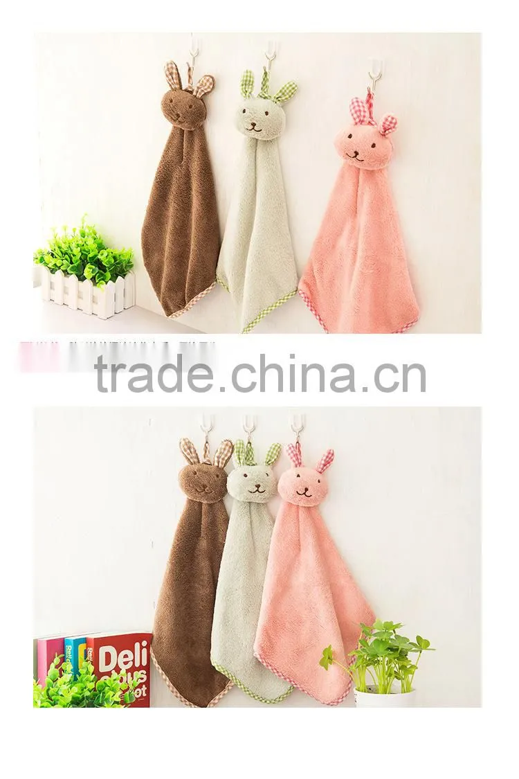 Soft Terry Pretty Microfiber Face Hand Towel With Animal Heads
