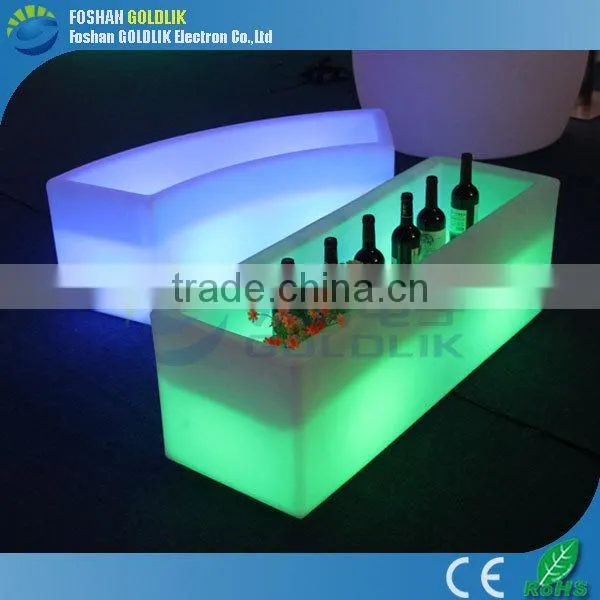 LED Bar Furniture Plastic Wine Barrel with RGB Light Colorful Changing