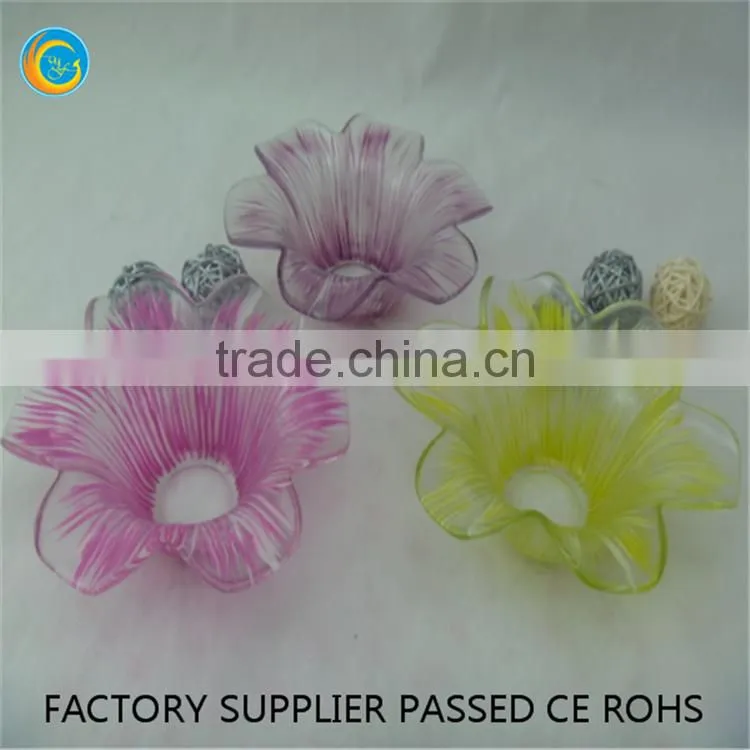 Cheap glass plate flowers