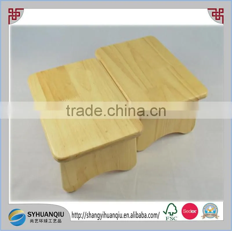 New handmade natural pine wooden foot stool garden fishing stool solid wood CN