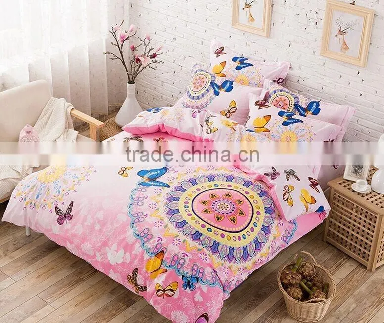 Elegant Pinkie Lady Princess Bedding Set of Sun and Butterfly, High Quality Girls Bedding Set BF11-05143c
