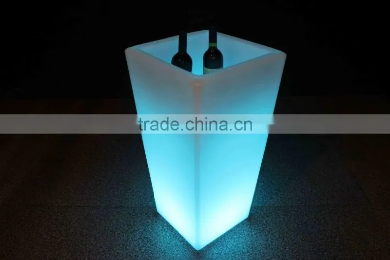 Led lighted flower pots plastic flower vase home decoration pots