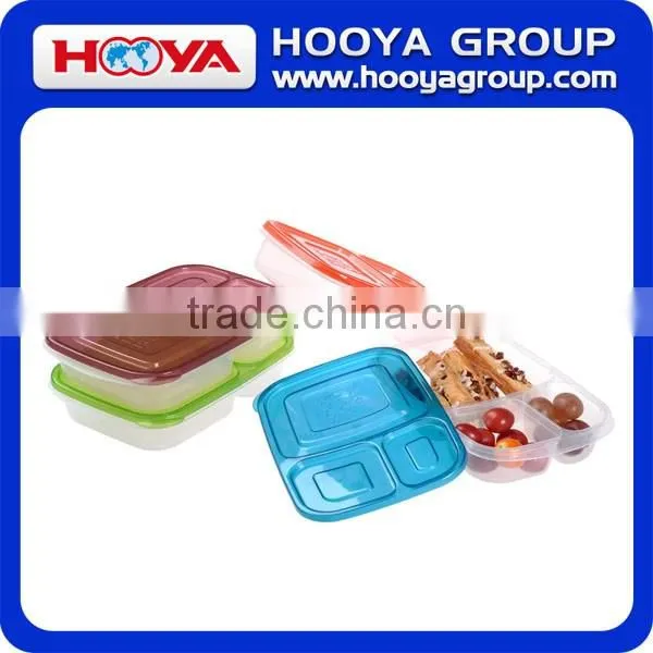 3-compartment Bento Lunch Box Containers Multifunctional BPA Free Plastic lunch box