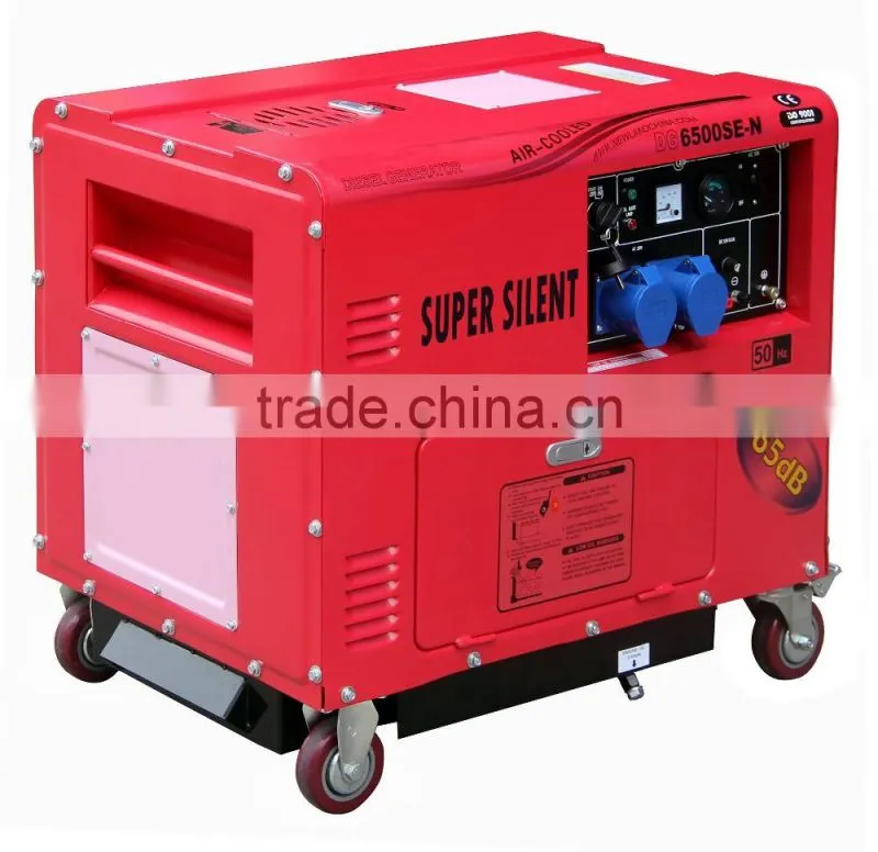 Air cooled 186FA diesel engine 5kW/6kW CE certificate silent diesel generator