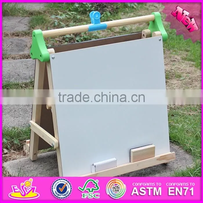 2017 new design adjustable children wooden double sided drawing board W12B107