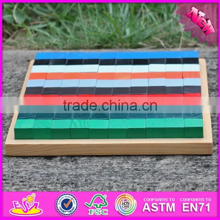 2016 new design 100 pieces arrange blocks children classic wooden toys W14A181