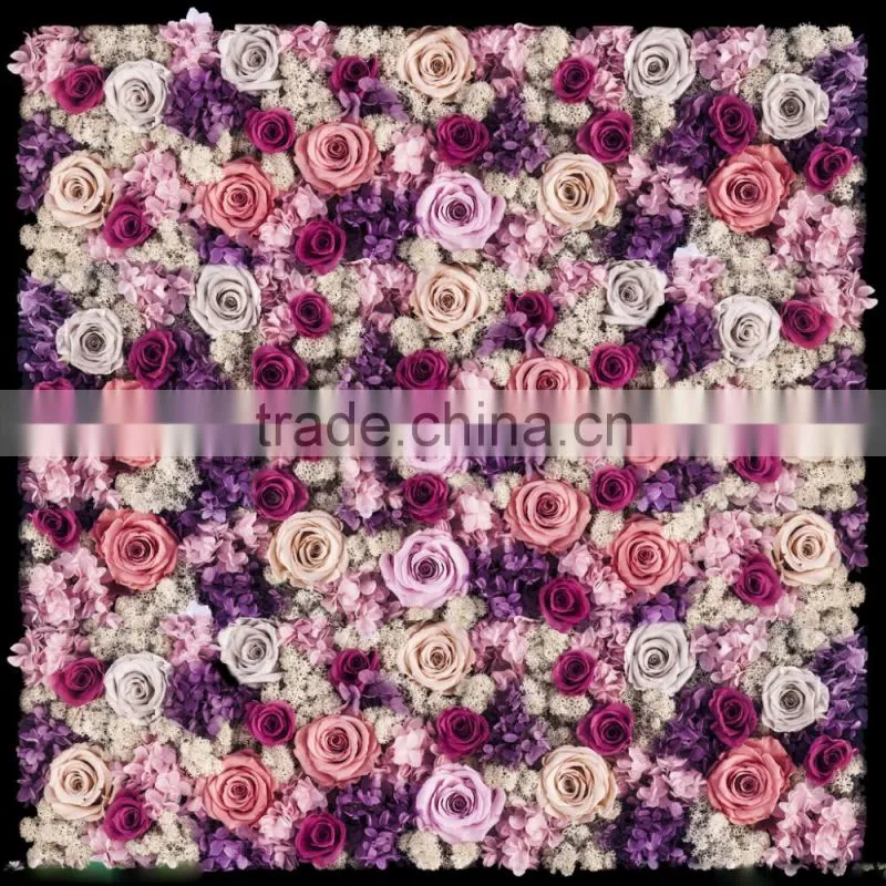 2017 New artificial wedding silk large rose flower wall