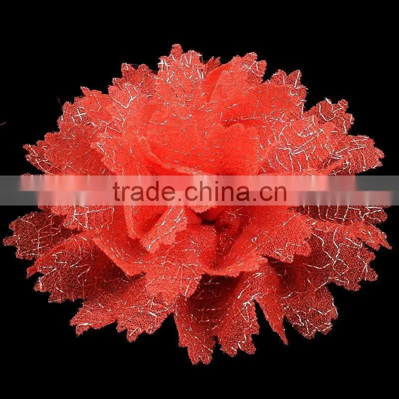 handmade fabric flower clip for kids hair accessories
