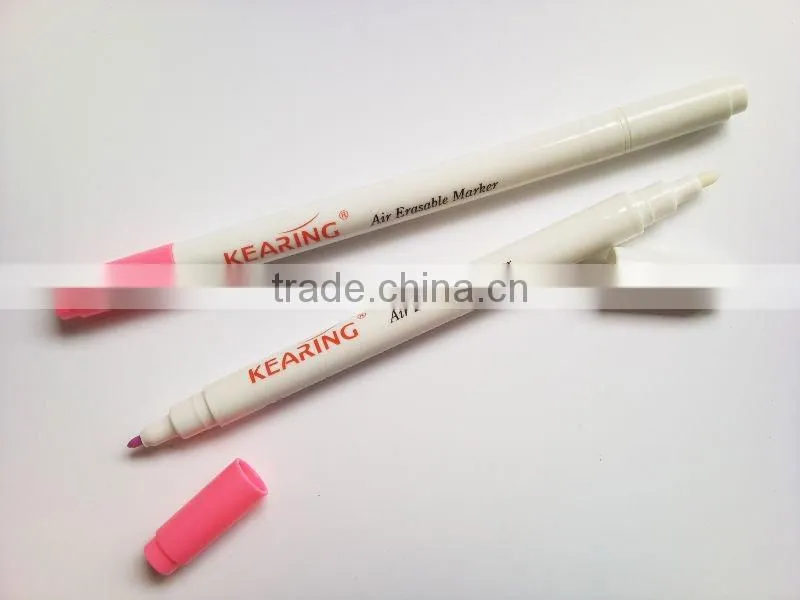 2017 New Kearing Manufacture Top Rated Multifunction Dual 1.0mm Nibs Pink Color Auto Air Disappearing Marker For Fabric Marking