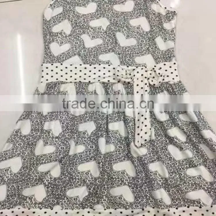 Girls china suppliers overruns garment dot print summer dresses