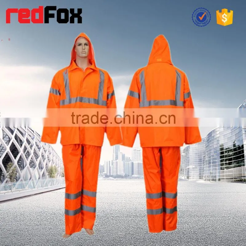 wholesale reflective safety cycling rain jacket