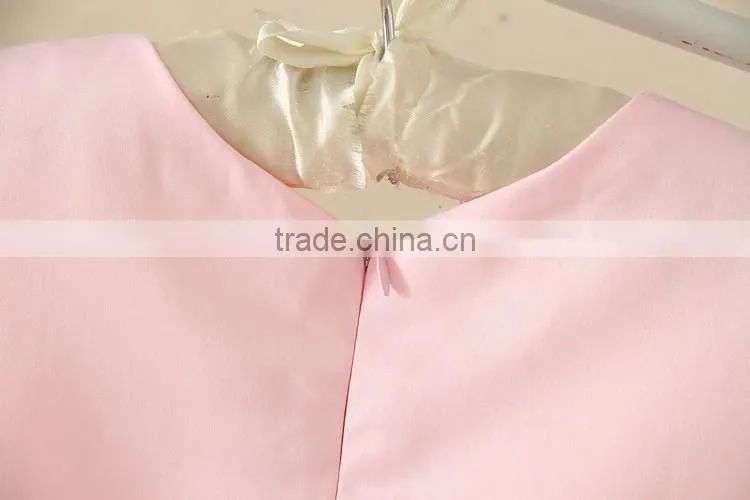 Best selling India and Pakistan Clothing child Pink Flower wedding dress vintage sweet girl party dresses
