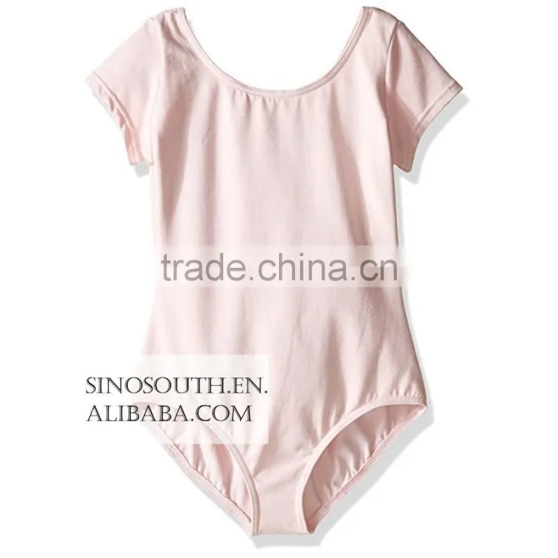 2017 Wholesale Kids Girl's Dance short sleeve toddler leotard gymnastics