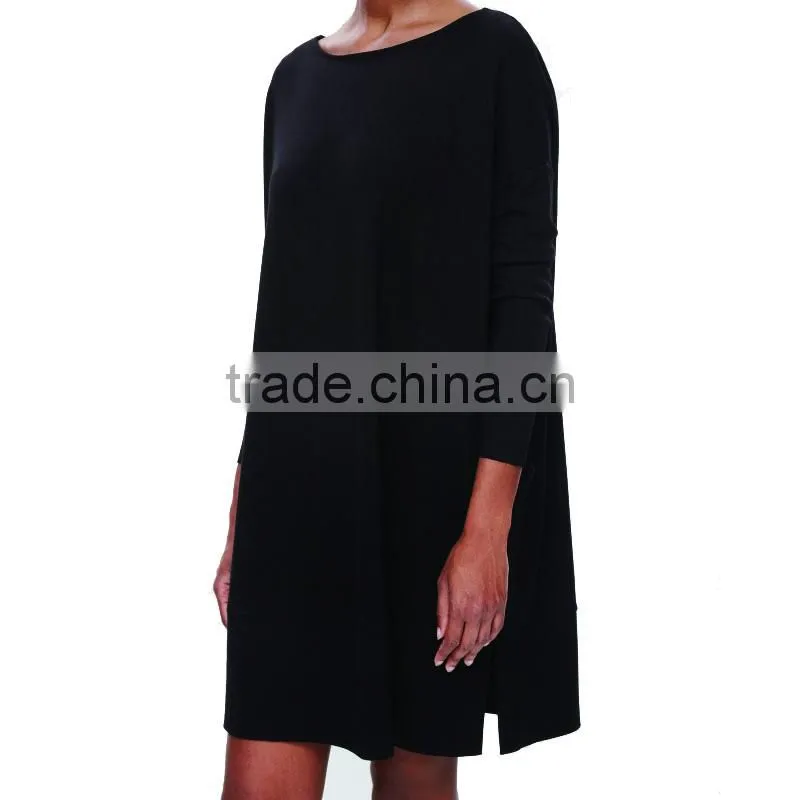 Lady fabric designer one piece dress long sweater dress women