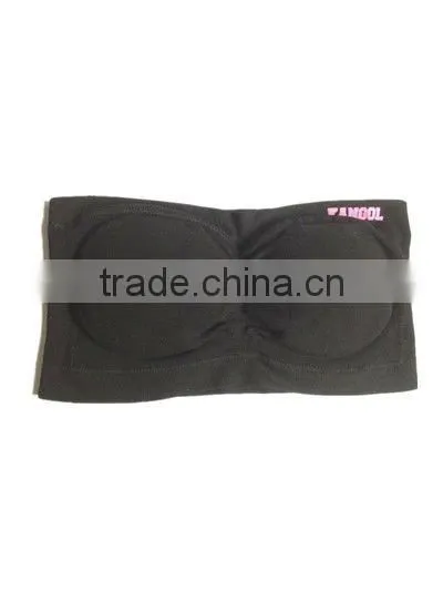 seamless strapless tube bra with cup