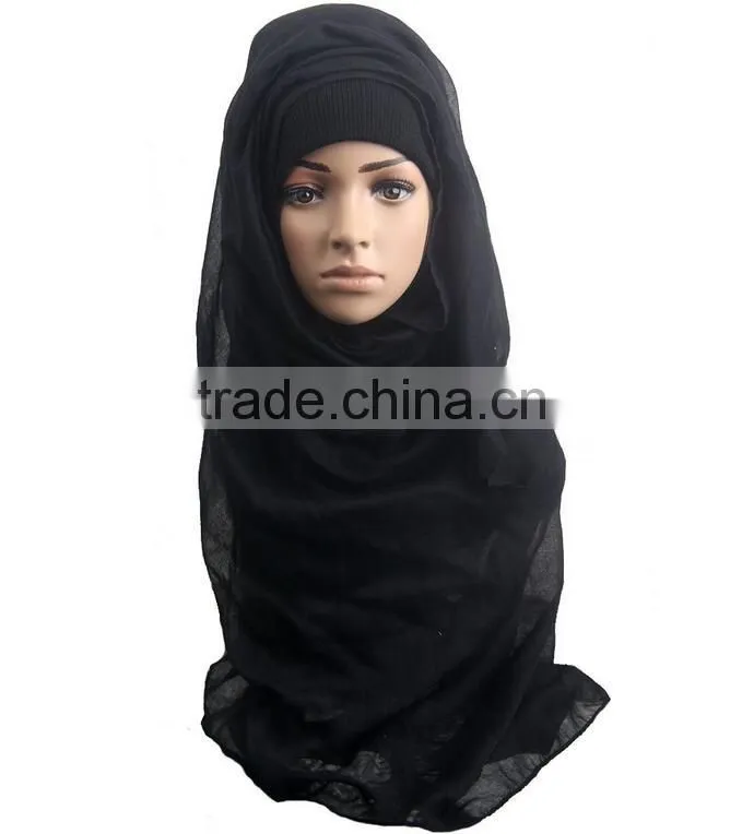 hot sale summer spring women muslim hijab scarf fashion plain color cotton scarves