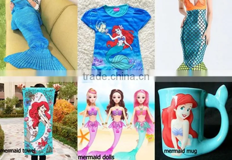 Kids Fairy Mermaid Tail Princess Round Neck T-shirt
