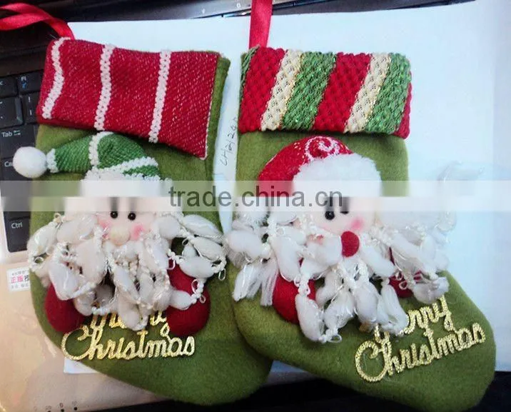 Felt Christmas socks with snowman