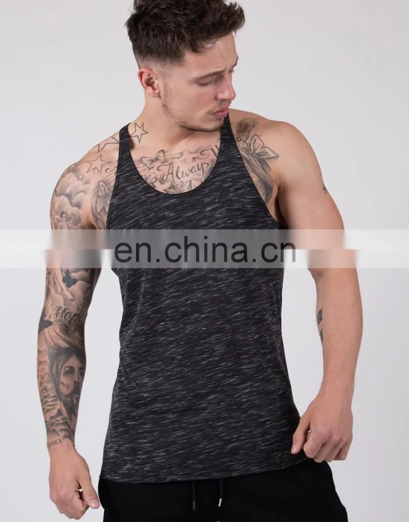 available color slub blank mens gym vest