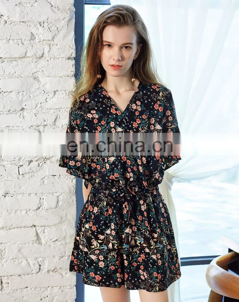 Floral Printing Romper Sexy Women Stylish 2016 Wholesale OEM ODM