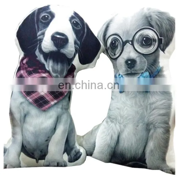 2016 Fashion cheap plush 3d printing home decorative dog pillow