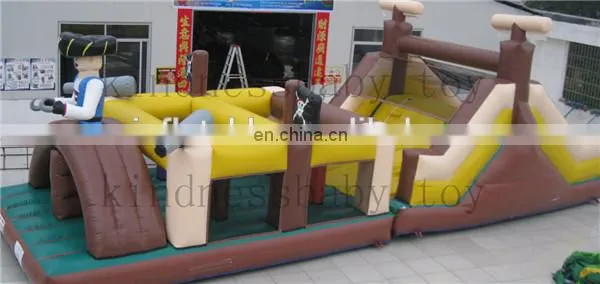 China factory directly sell inflatable pirate obstacle course , kids obstacle course equipment