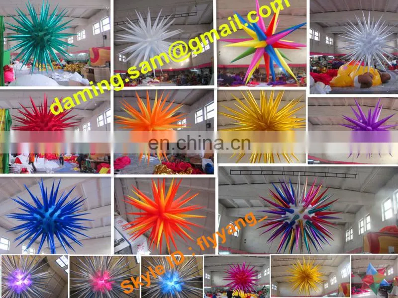 a Full color printing inflatable pillar with LED lights