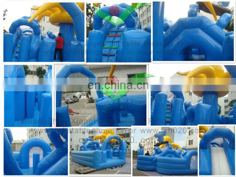 2013 Hot sale commercial grade PVC Tarpaulin brand new OB043 inflatable octopus bouncer in stock