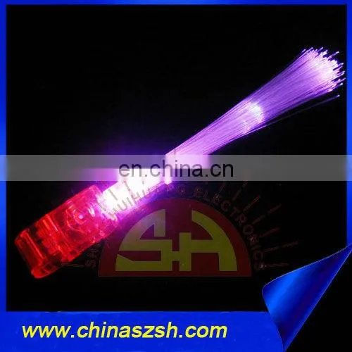 colorful plastic LED flash finger lights with optical fiber