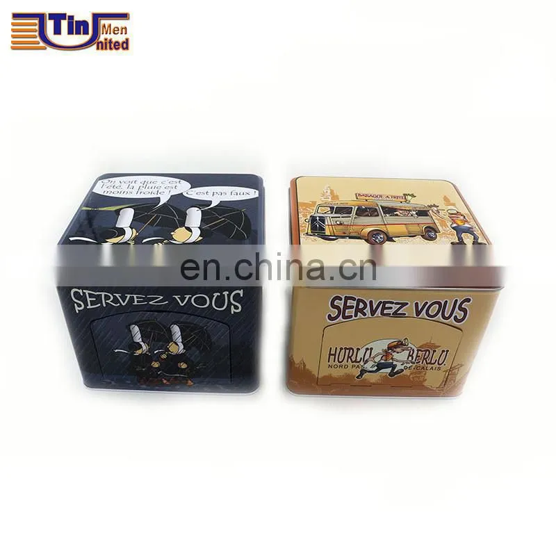 Middle Square Bread Tin Box with Door